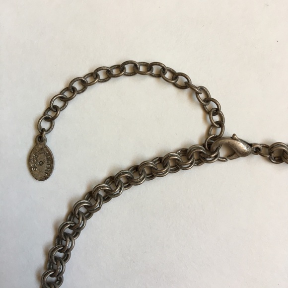 Crown, Fleur-de-lis Double Chain Charm Necklace - Picture 3 of 3